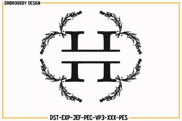 Alphabet Embroidery Font H for Custom Name