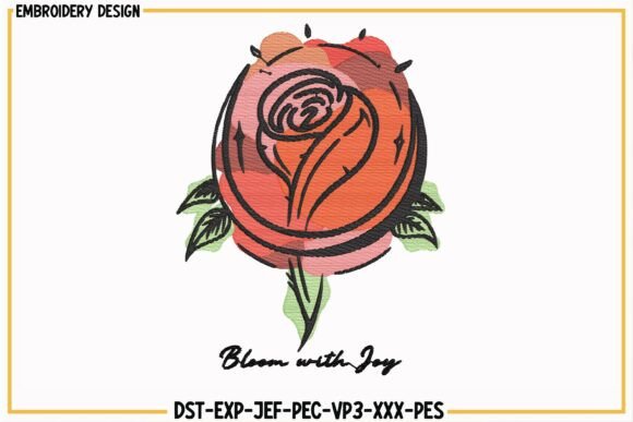Bloom with Joy Rose Embroidery Design Review