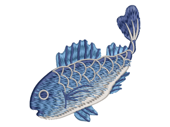 Blue Tropical Fish Embroidery Review for Craft Fairs