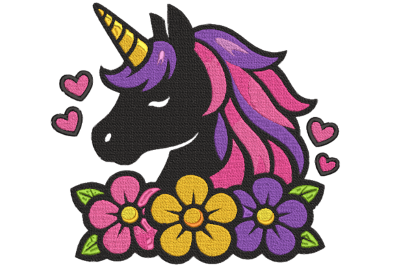 Colorful Unicorn Embroidery Design for Holiday Magic
