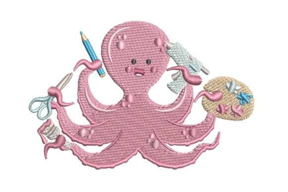 Crafter Octopus Embroidery for Seasonal Collections
