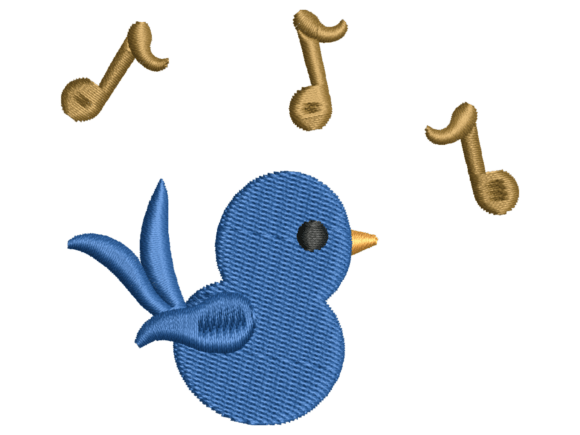 Cute Singing Blue Bird Embroidery Review