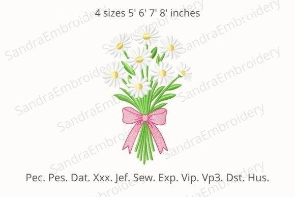 Daisy Flower Embroidery Review for Business Merch