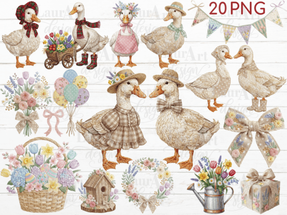 Goose Family Rustic Goose Embroidery PNG Review