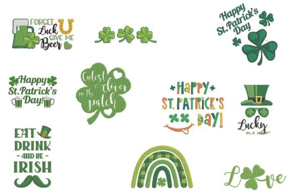 Happy St Patricks Day Clover Embroidery Review