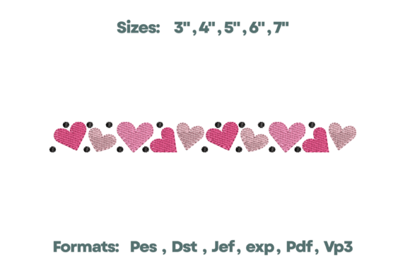 Valentine Pink Hearts Border Embroidery Review